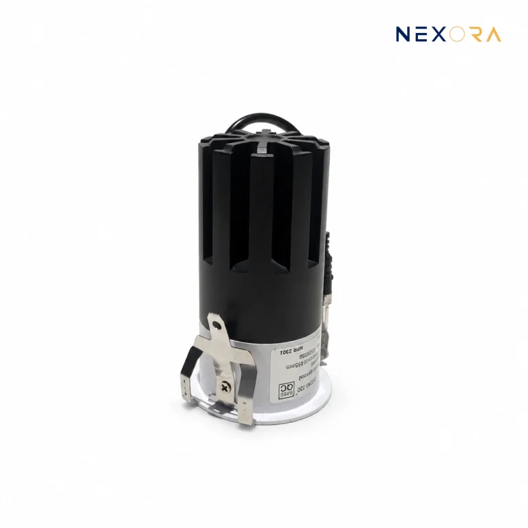 Đèn spotlight NEXORA JK-45SH nhìn từ phía sau và bên hông