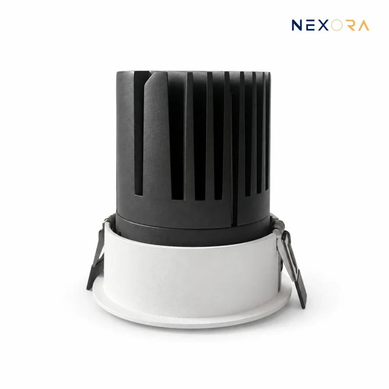 Bộ phận tản nhiệt phía sau của đèn spotlight NEXORA PC-75R