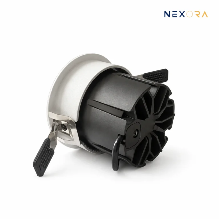 Đèn spotlight NEXORA XC-75SH góc nhìn nghiêng từ phía sau
